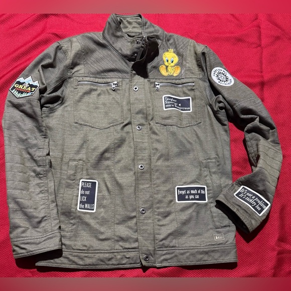 REI Other - REI Bomber Jacket with Graphic Patches